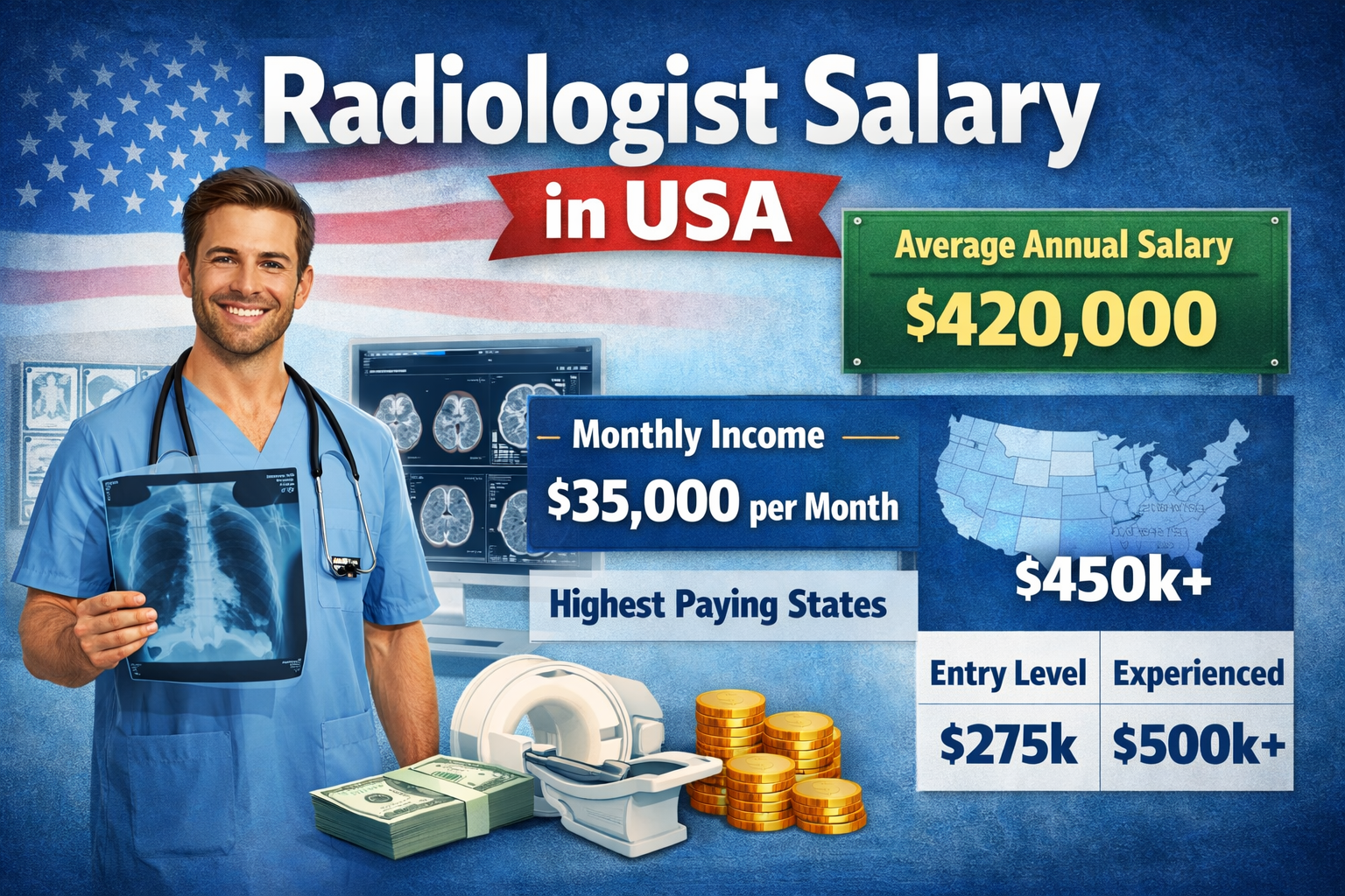 radiologist salary in usa