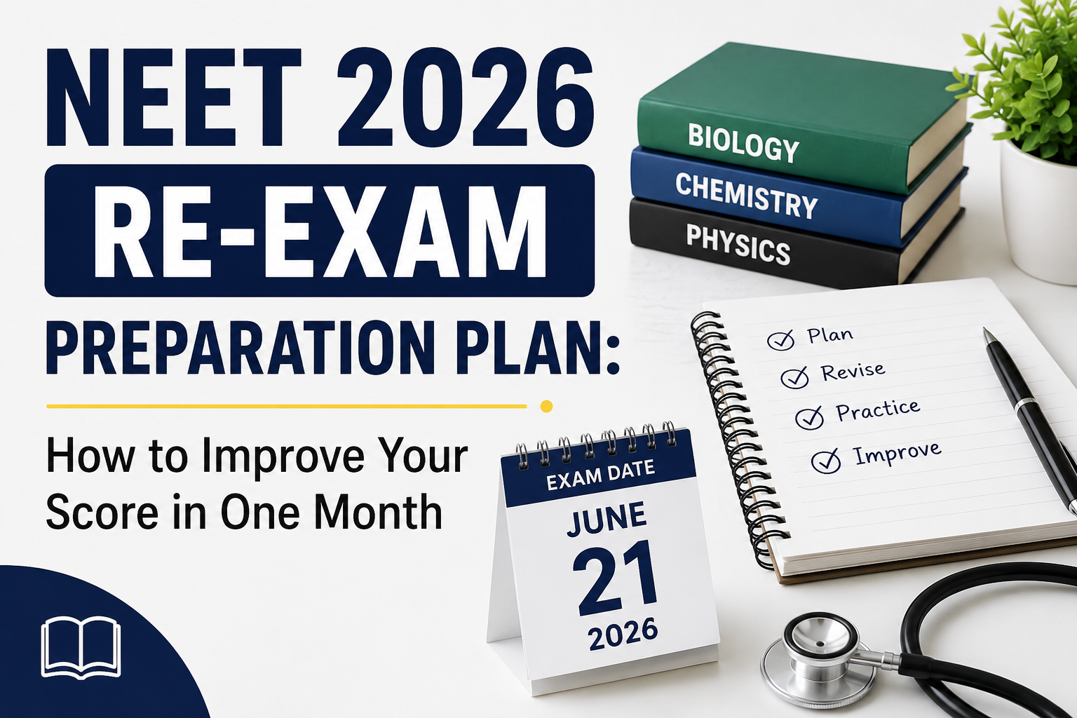 NEET 2026 Re-Exam Preparation Plan: How to Improve Your Score in One Month