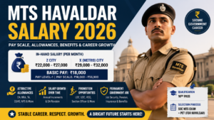 MTS Havaldar Salary 2026 feature image highlighting in-hand salary, pay scale, allowances, promotion, benefits, and career growth for SSC MTS Havaldar.