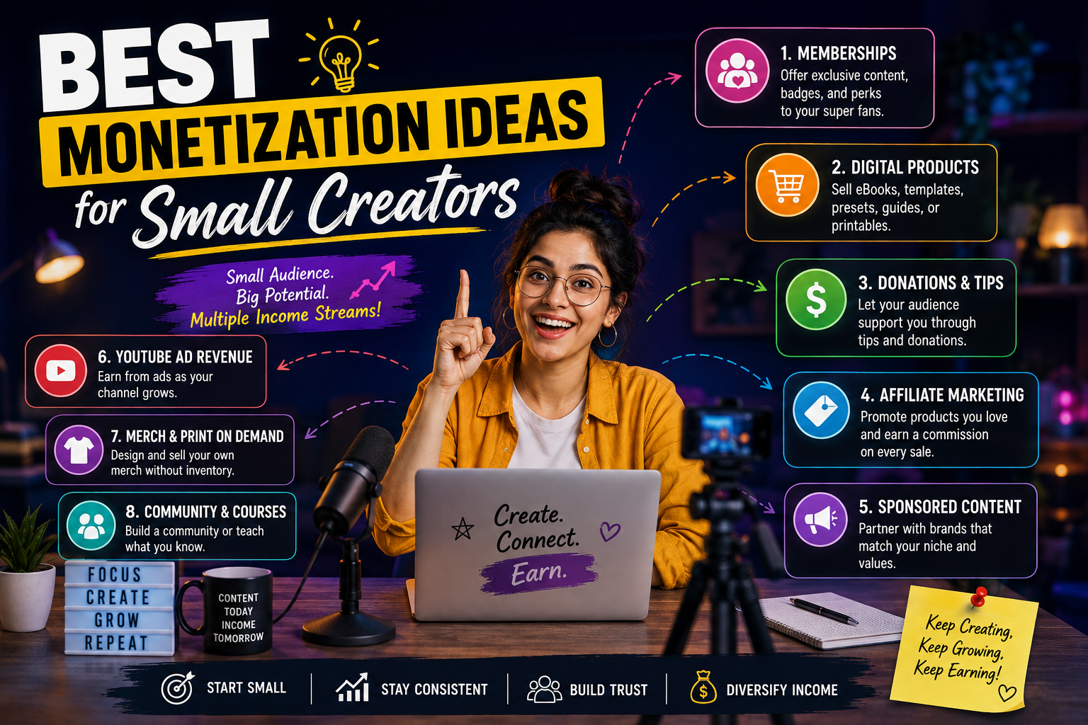 Best Monetization Ideas for Small Creators